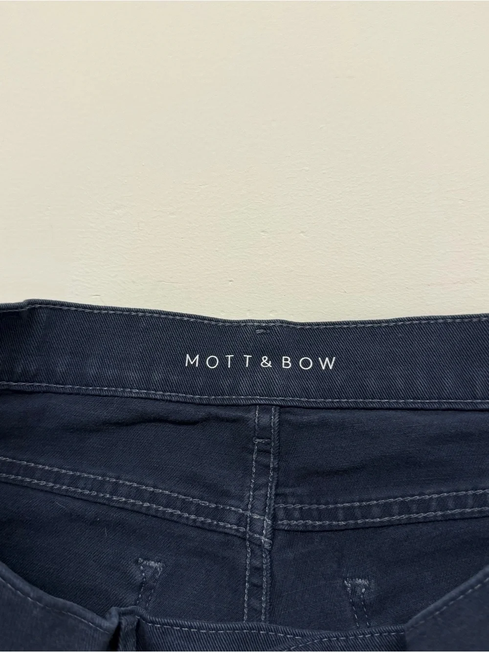 Mott & Bow Jeans Mens 34x32 Navy Blue Mid Rise Stretch Denim Straight